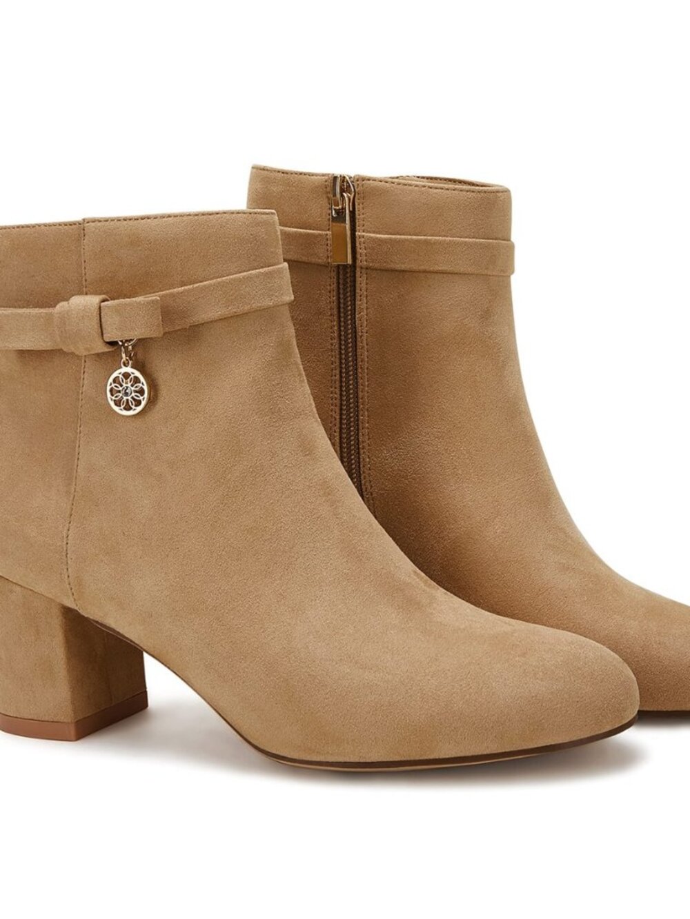 Women's Ankle Boots Chunky Block Low Heel Vintage Tie Knot Booties Shoes with